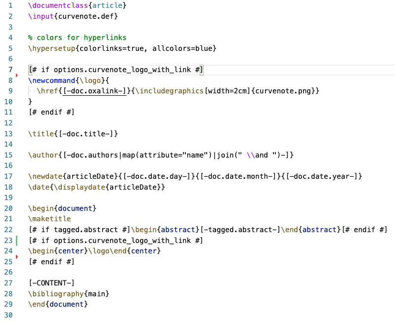 Templating language using jtex for templating latex, part of creating data-driven LaTeX templates.