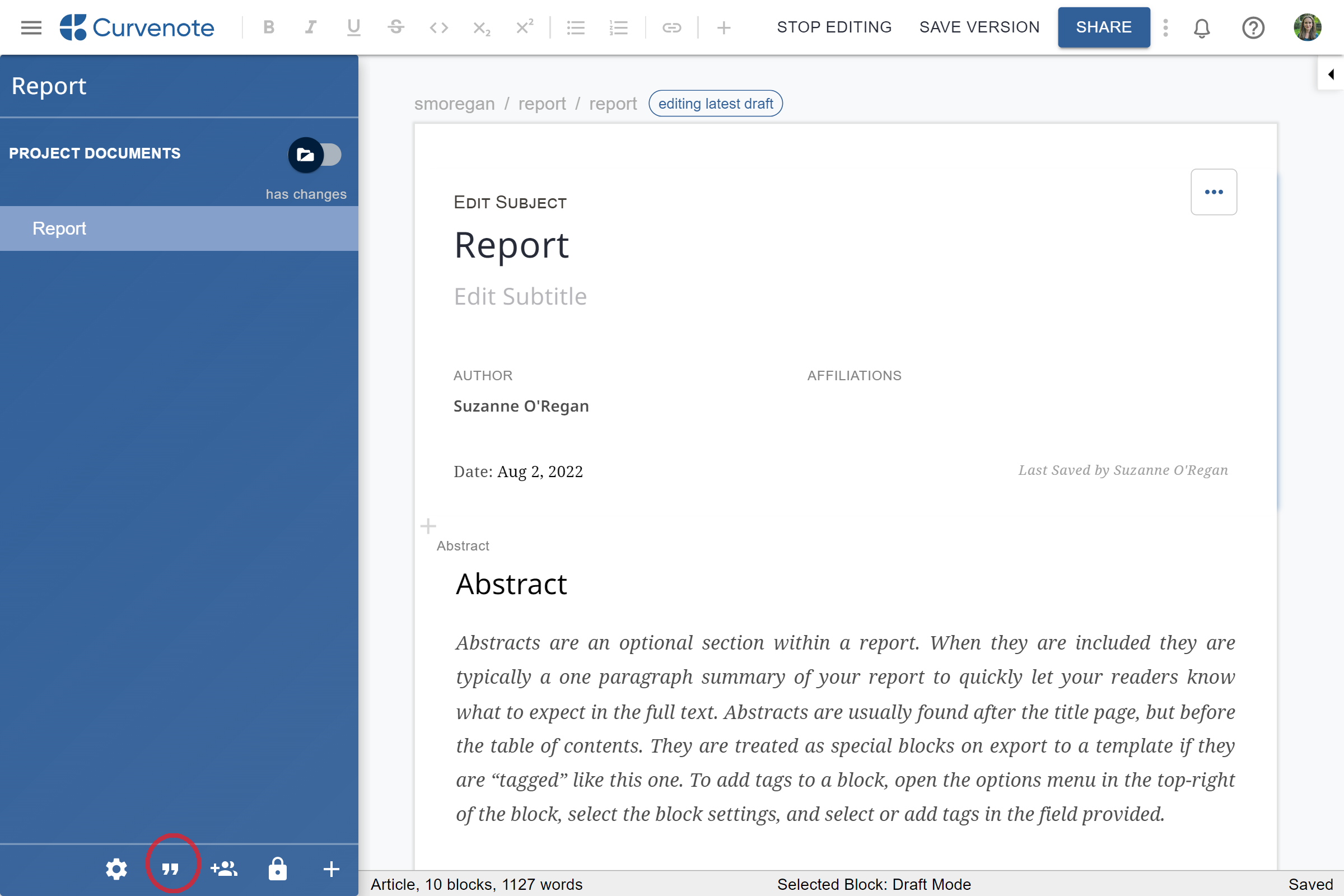 Easily import references in Curvenote using the Reference Management tool.