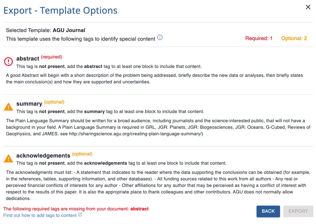 Tagging Blocks - Curvenote Docs