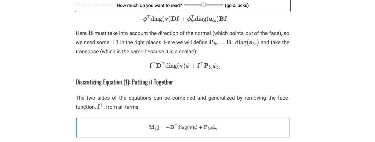 Expanding ideas in a scalable document.