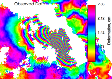 Interferogram of the Dinar earthquake.