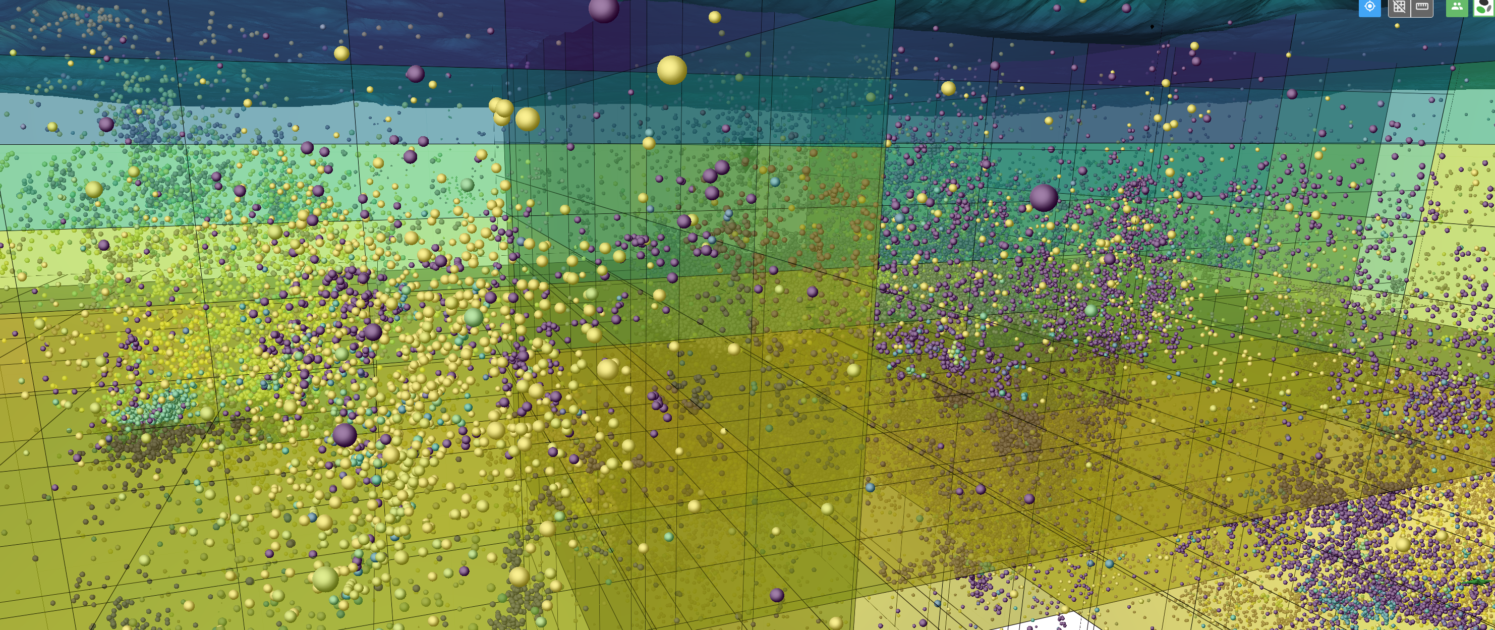 Micro-seismic events in Steno3D