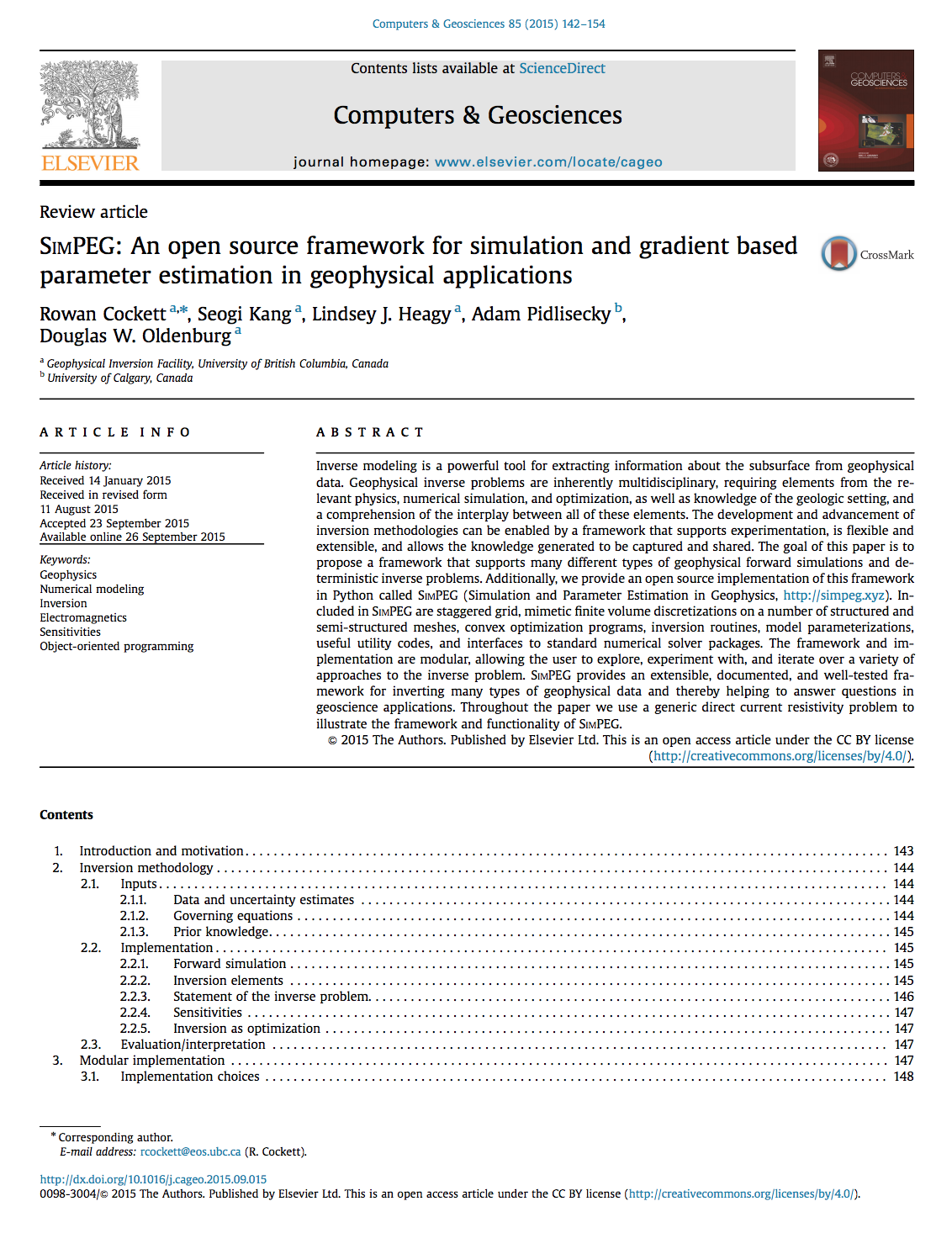 An open source framework for simulation and gradient based parameter estimation in geophysical applications