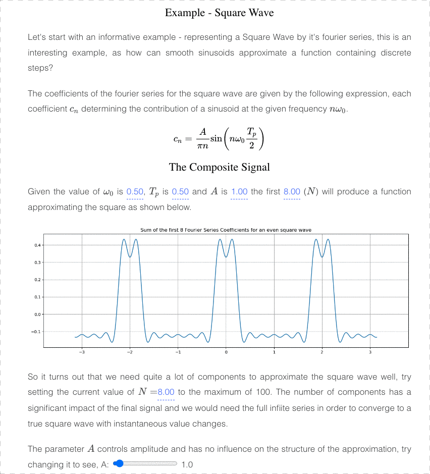 Interactive widgets backed by a Jupyter kernel in 2021.