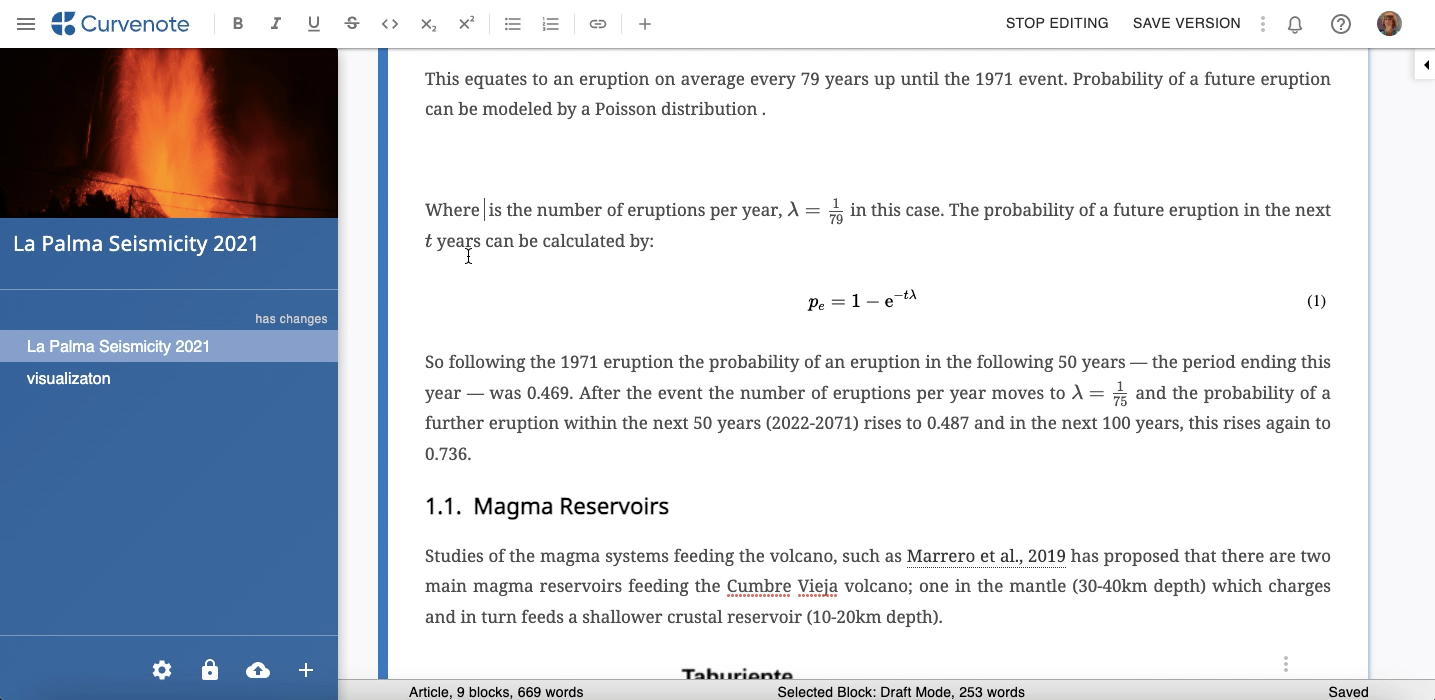 Include \LaTeX math both inline and as equations that can be numbered and referenced throughout the text.
