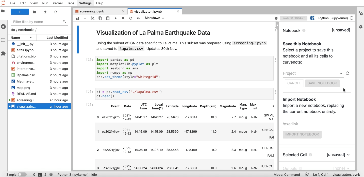 Save, version, collaborate, and comment on your Jupyter notebooks with the Curvenote Jupyter extension. Learn more about Curvenote for Jupyter.