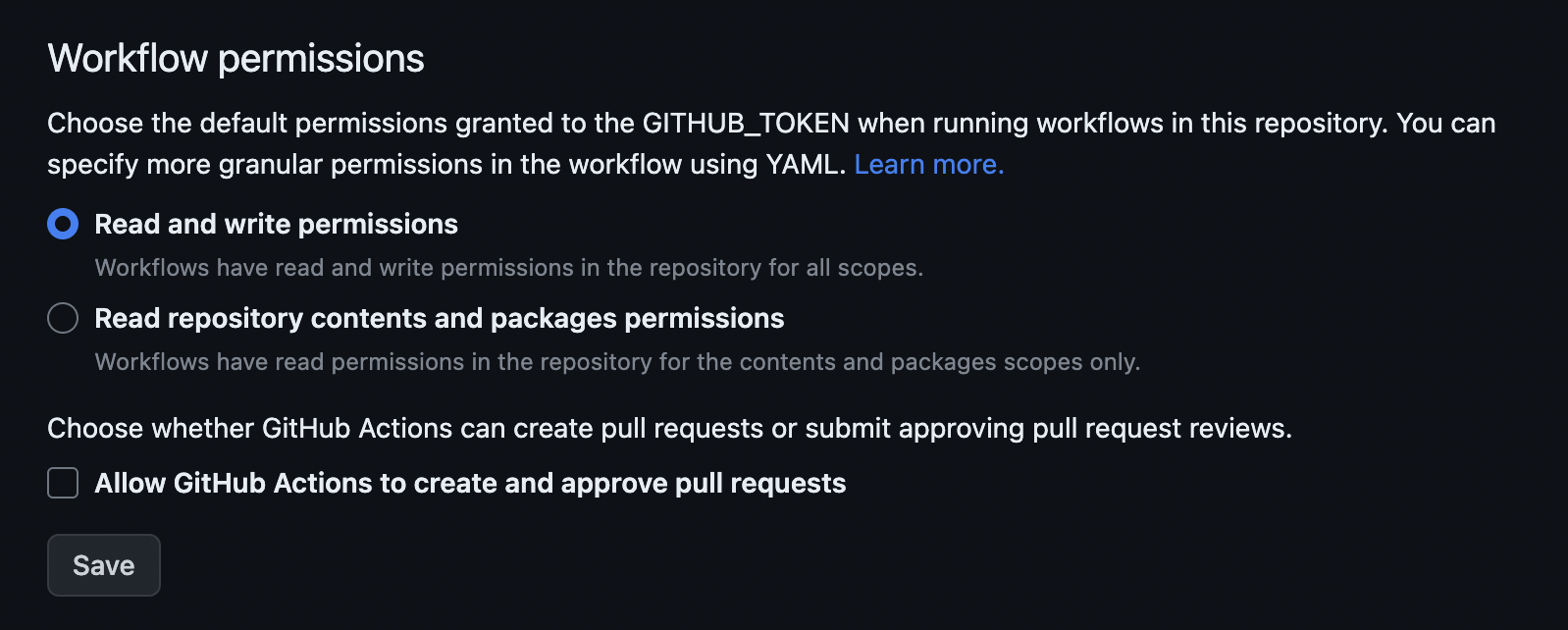 Enable proper workflow permissions for publishing