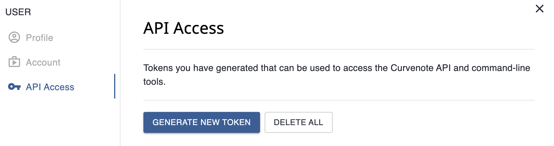Access the API Token by navigating to your Personal Settings by clicking on your avatar in the top right.
