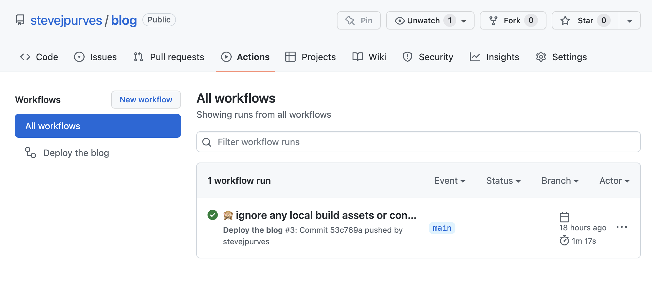 You can see the status of your deployments in the Actions tab on your repository in GitHub. On any failure you will need to click on the action and check the logs to debug the issue.