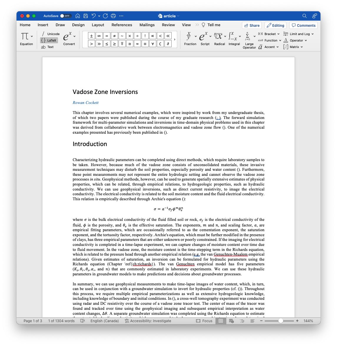 Export to a Microsoft Word document to easily share with your colleagues.