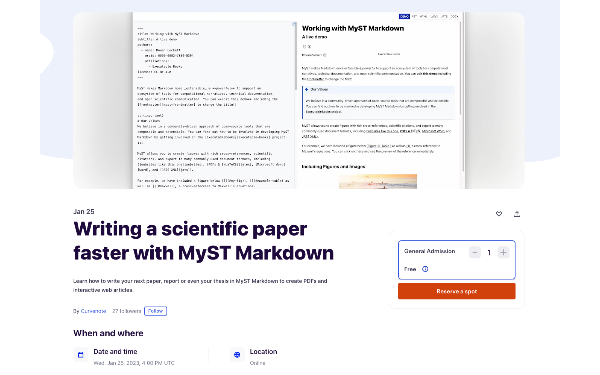 Writing a scientific paper faster with MyST Markdown