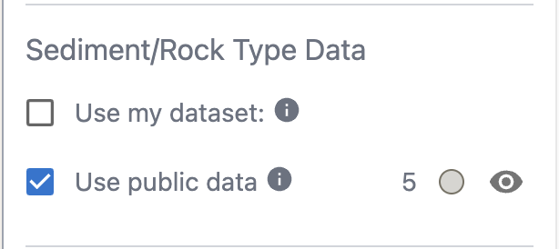 My EM data + Public Sediment/rock type data.