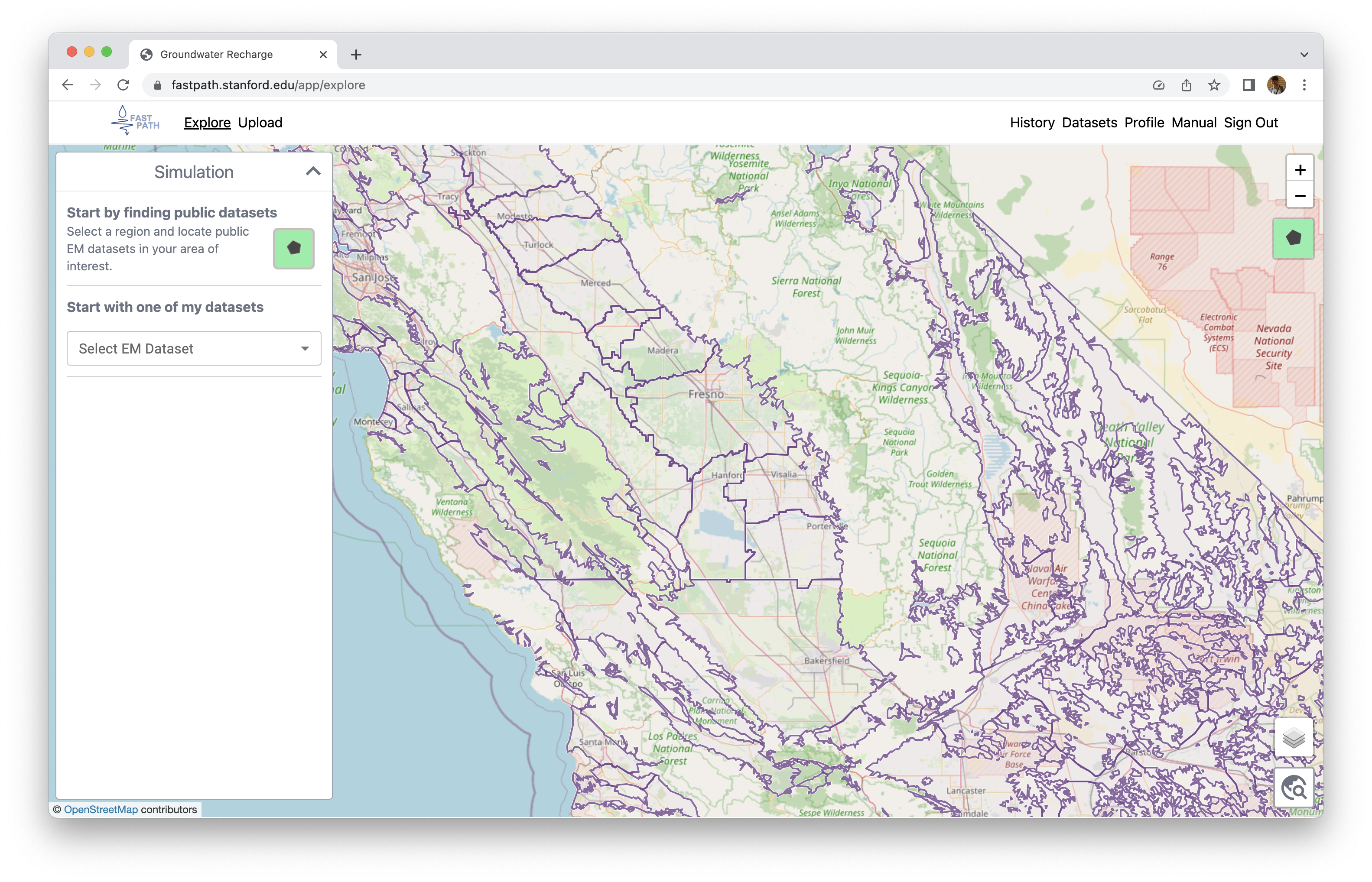 Boundaries of Groundwater Subbasins in California.